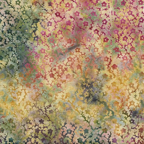 Vintage Lace - Mini Floral Vine Fall Fusion Island Batik, Inc. 