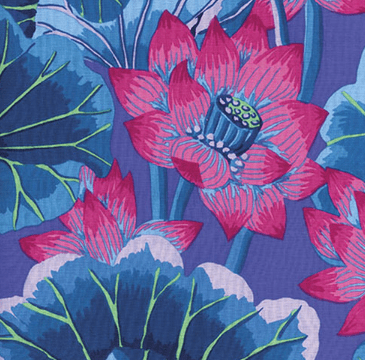 Kaffe Fassett Clssics - Lake Blossoms - Blue FreeSpirit Fabrics 