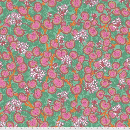 Kaffe Fassett Collective Aug21 - Climbing Geraniums - Duckegg FreeSpirit Fabrics 