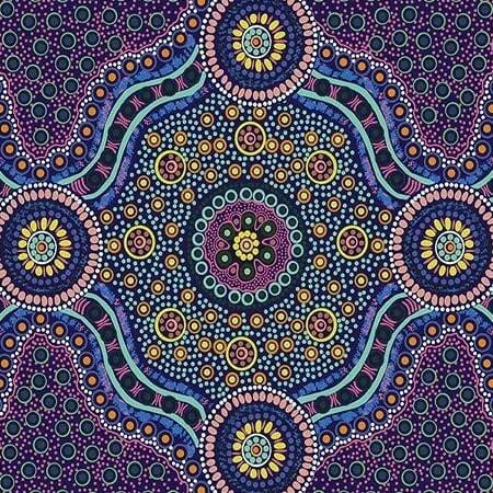 Aboriginal Designs - Sandhill White M & S TEXTILES AUSTRALIA 