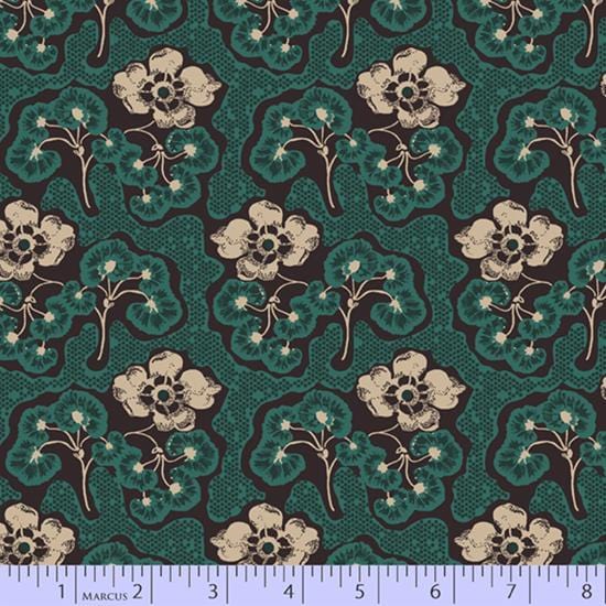 The Midlands - Flowers - Green Marcus Fabrics /NOT CIT 