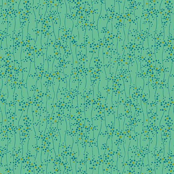 Marcus Fabrics - Greenhouse Garden - Dew Drops Aqua Marcus Fabrics /NOT CIT 