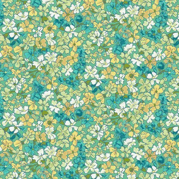 Marcus Fabrics - Greenhouse Garden -  Floria Aqua Marcus Fabrics /NOT CIT 