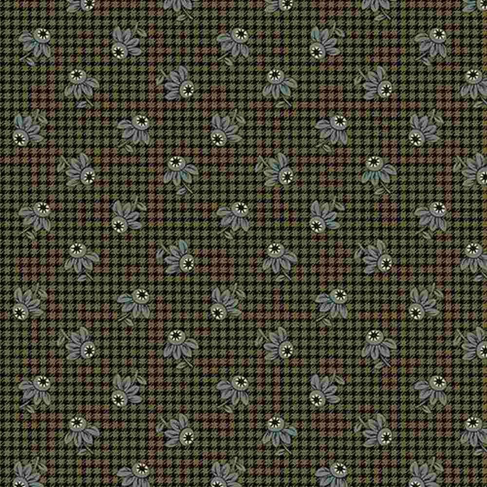 Marcus Fabris - Midnight Lace - Flower Check Olive Marcus Fabrics /NOT CIT 