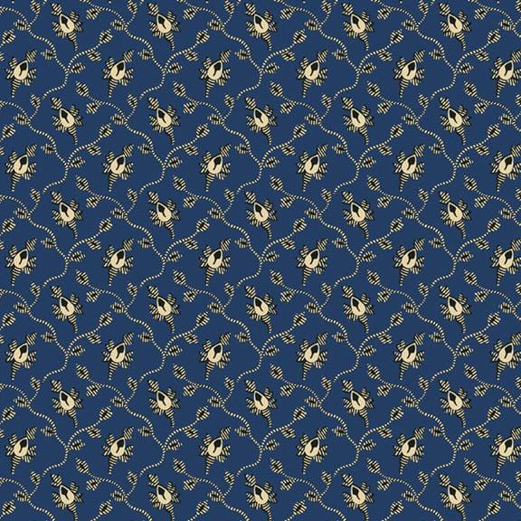 Vintage Charm - Rose Bud Blue R330517-BLUE