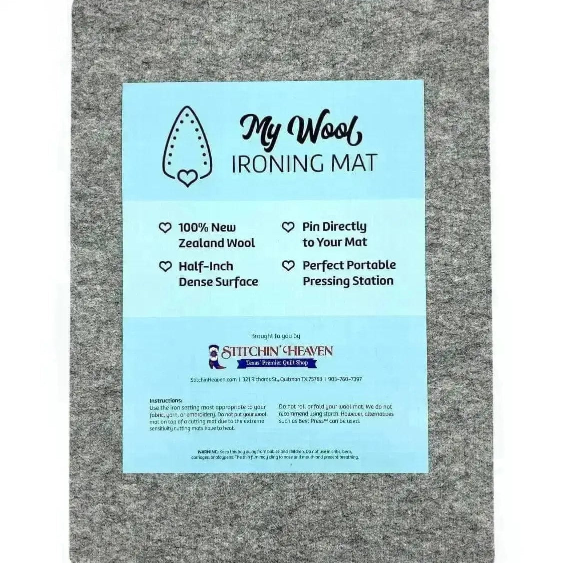 My Wool Pressing Mat - 17" x 24" NanGong Warner Felt Co., Ltd. 