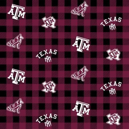 NCAA-Texas A&M Aggies Buffalo Plaid Cotton Checker Distributors 