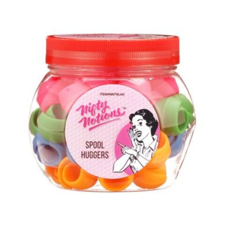 Nifty Notions Spool Huggers - 40Ct Jar BREWER 