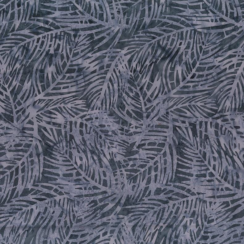 Banyan Batiks - Flutter - Palm Leaves Slate Northcott 