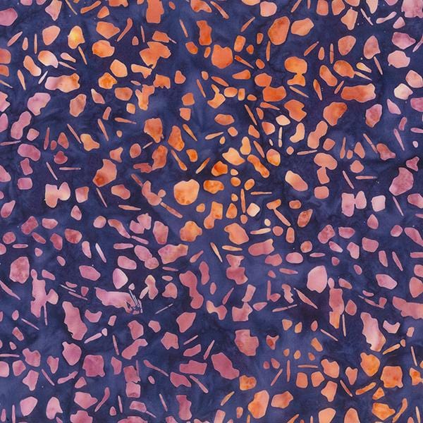 Banyan Batiks - Pebbles & Daisies - Cubism Stems Periwinkle Northcott 