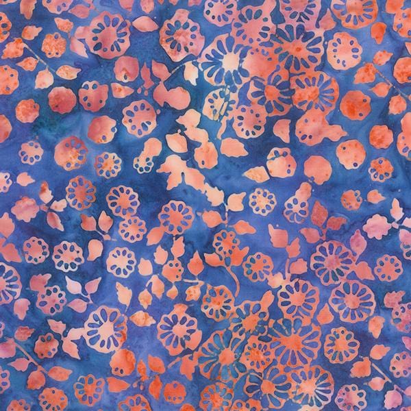 Banyan Batiks - Pebbles & Daisies - Daisy Bouquet Indigo Northcott 