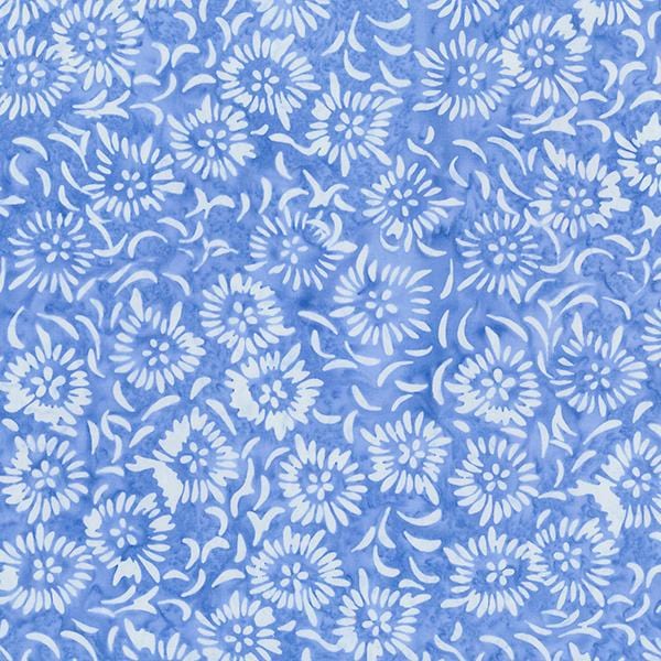 Banyan Batiks - Pebbles & Daisies - Pressed Flowers Light Blue Northcott 