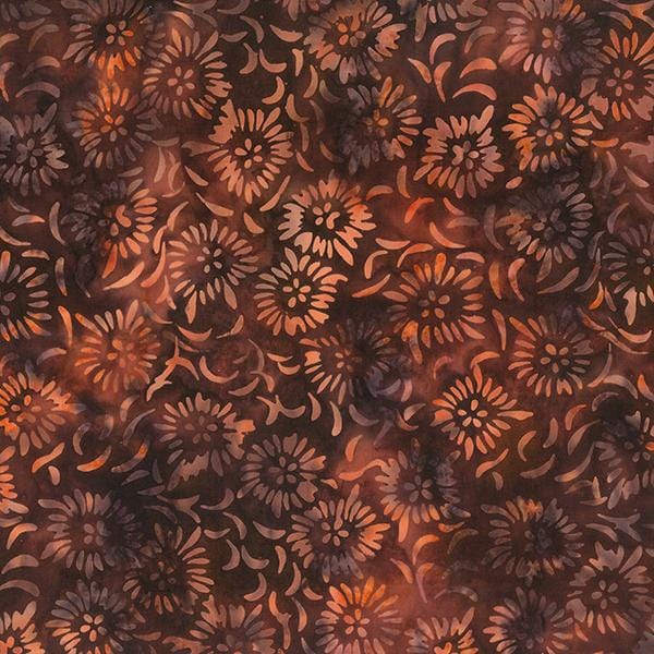 Banyan Batiks - Pebbles & Daisies - Pressed Flowers Mocha Northcott 