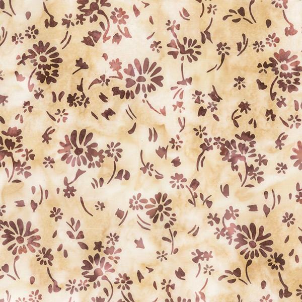 Banyan Batiks - Pebbles & Daisies - Wildflower Hickory Plum Northcott 