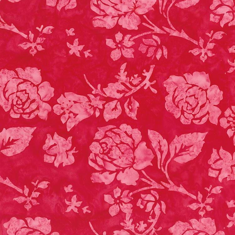 Banyan Batiks - Rose Parade - Roses Red Northcott 