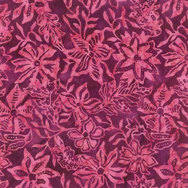 Garden Party - Floral Leaf Toss Raspberry 80895-23