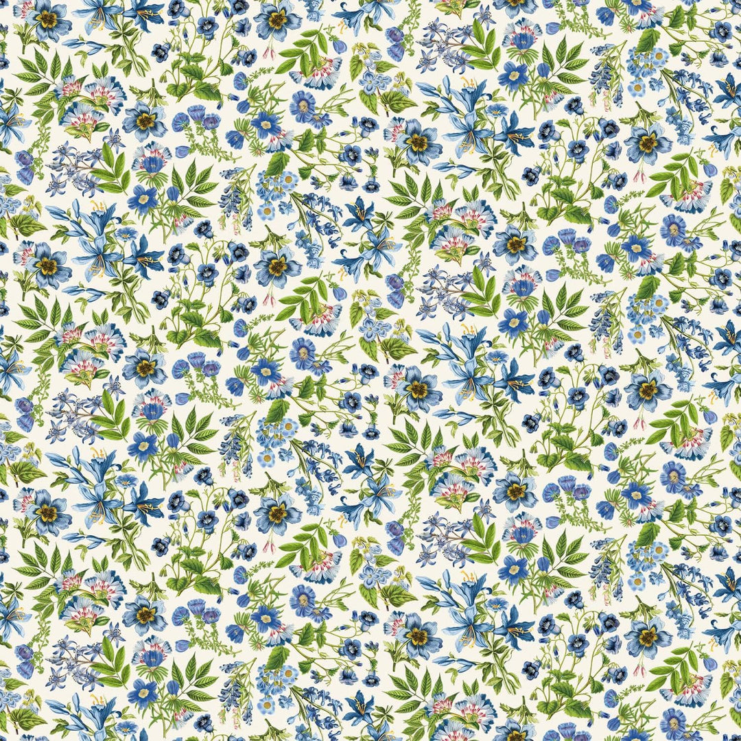 Something Blue - Small Floral Cream Multi Northcott 