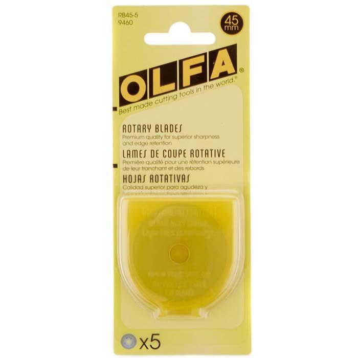 Olfa 45mm Rotary Blade 5/pk BREWER 