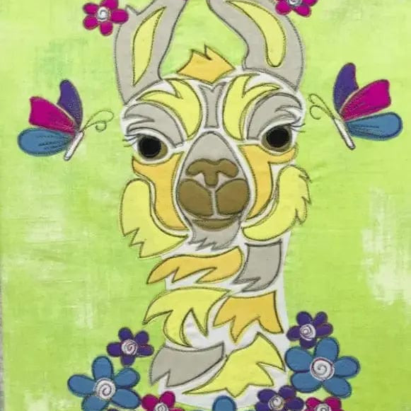 Lucy the Llama Applique Pattern Pattern Poole 