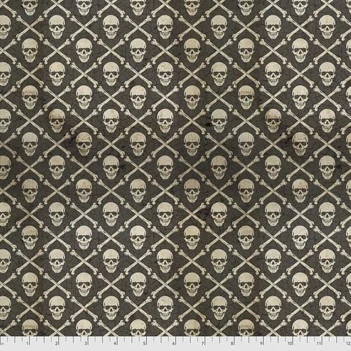 Regions Beyond - Crossbones - Black FreeSpirit Fabrics 