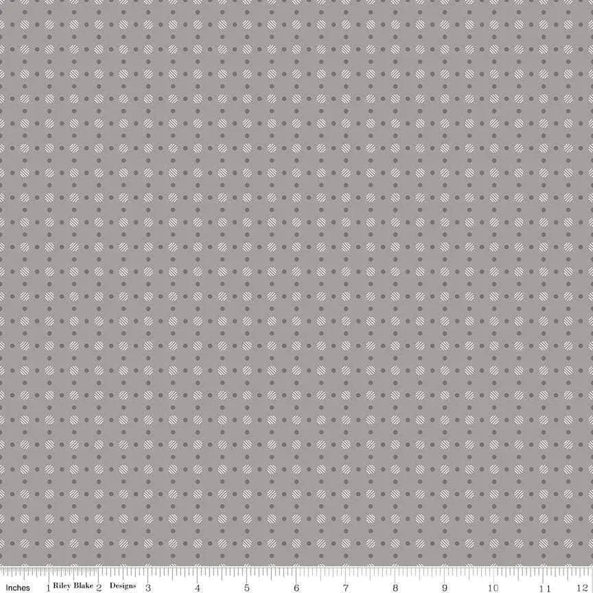 Riley Blake - Lori Holt Bee Basics - Polka Dot Gray Riley Blake 