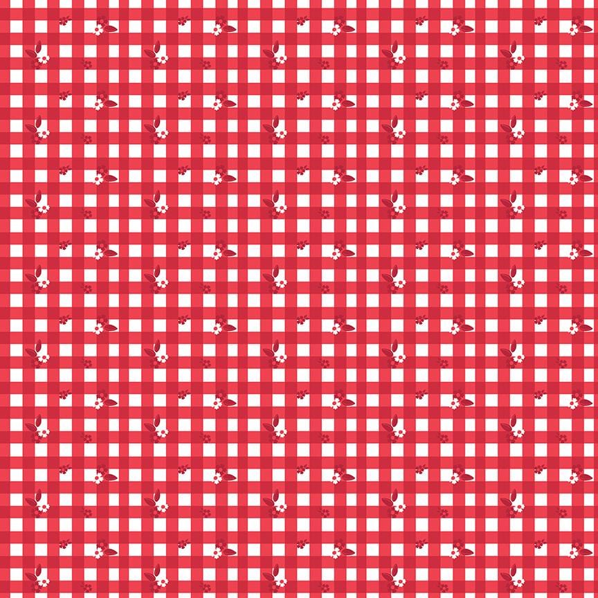 Cheerfully Red -  Ditzy Gingham White Riley Blake 