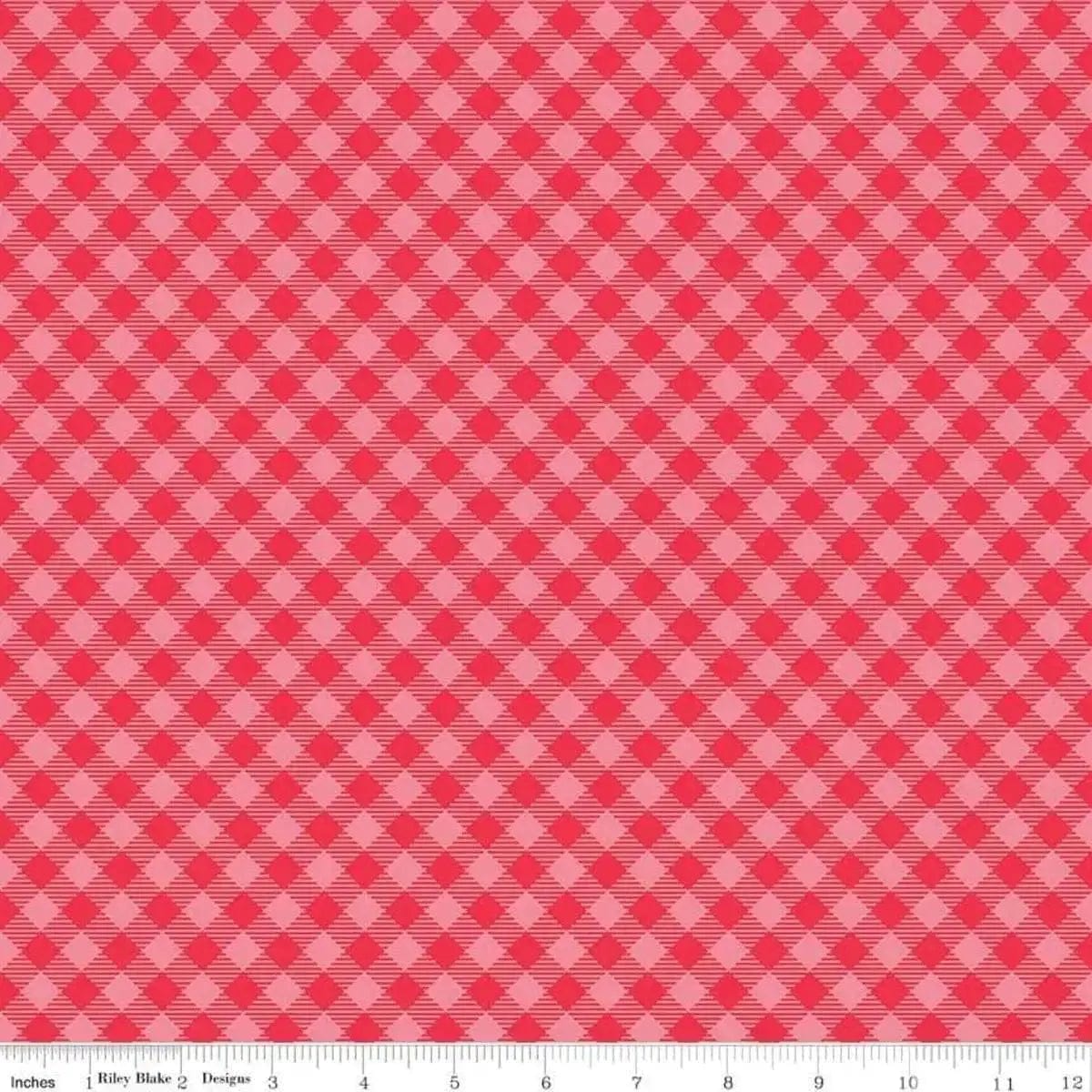 Riley Blake - Cozy Christmas - Gingham Pink Riley Blake 