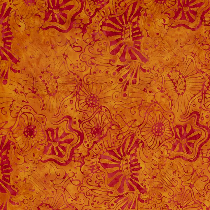 Expression Batiks Tjaps - Blood Orange Riley Blake 