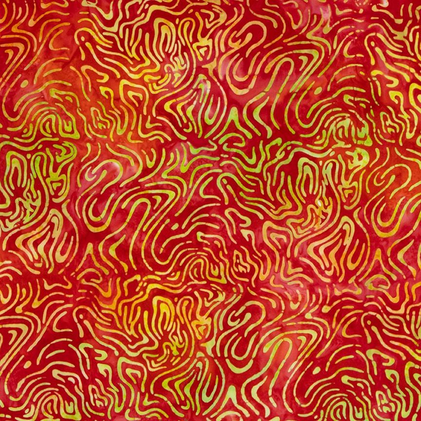 Expression Batiks Tjaps - Red Multi Riley Blake 