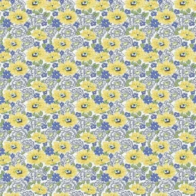 Riley Blake - Basin Feedsacks - Floral Yellow Riley Blake 
