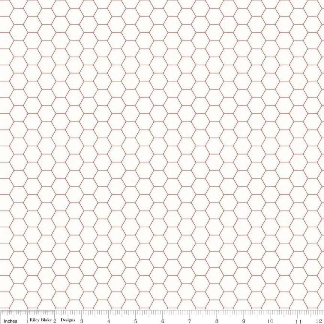 Riley Blake - Bee Backgrounds - Honeycomb Red Riley Blake 