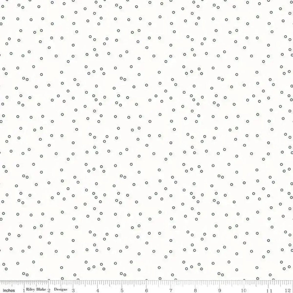 Riley Blake - Bee Backgrounds - Tiny Circle Blue Riley Blake 