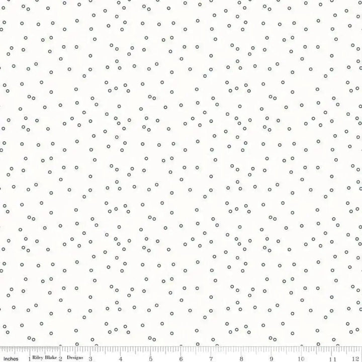 Riley Blake - Bee Backgrounds - Tiny Circle Blue Riley Blake 