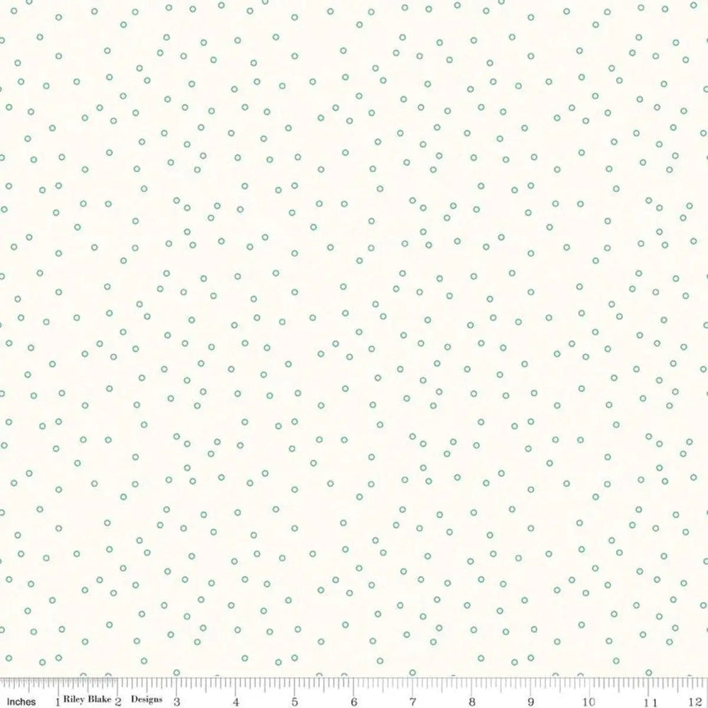 Riley Blake - Bee Backgrounds - Tiny Circle Sea Glass Riley Blake 