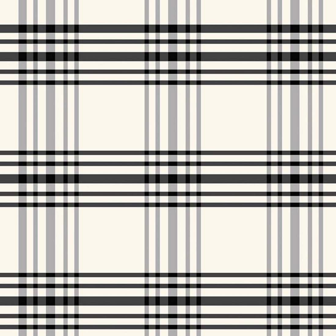 Riley Blake - Fleur Noire - Fleur Noire Plaid Cream Riley Blake 