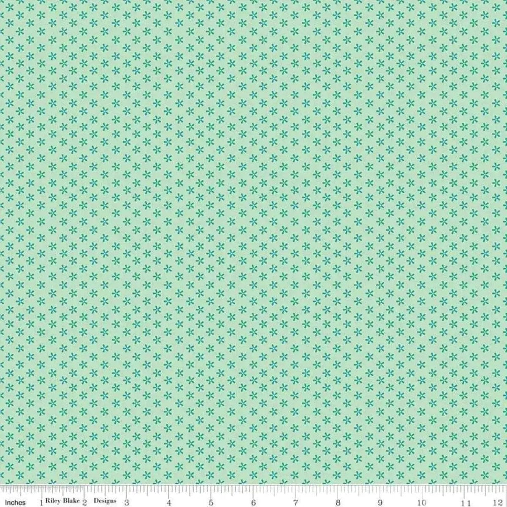 Riley Blake - Lori Holt Bee Basics - Tiny Daisy Teal Riley Blake 