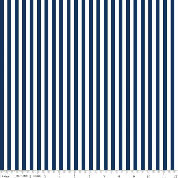 Stripes - 1/4" Stripe Navy Riley Blake 