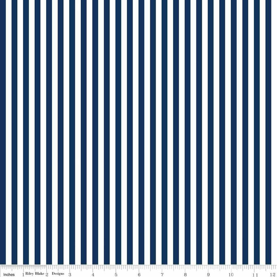 Stripes - 1/4" Stripe Navy Riley Blake 