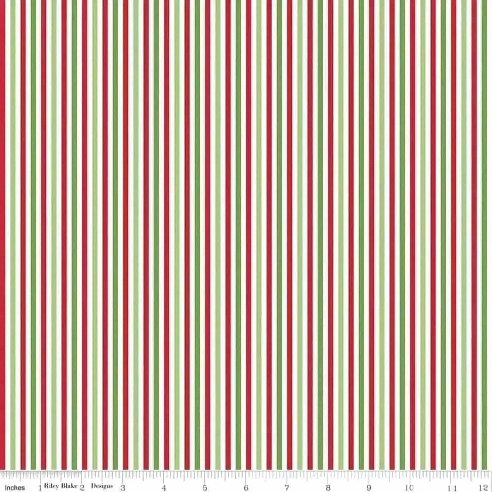 Stripes - 1/8" Stripe Christmas Riley Blake 