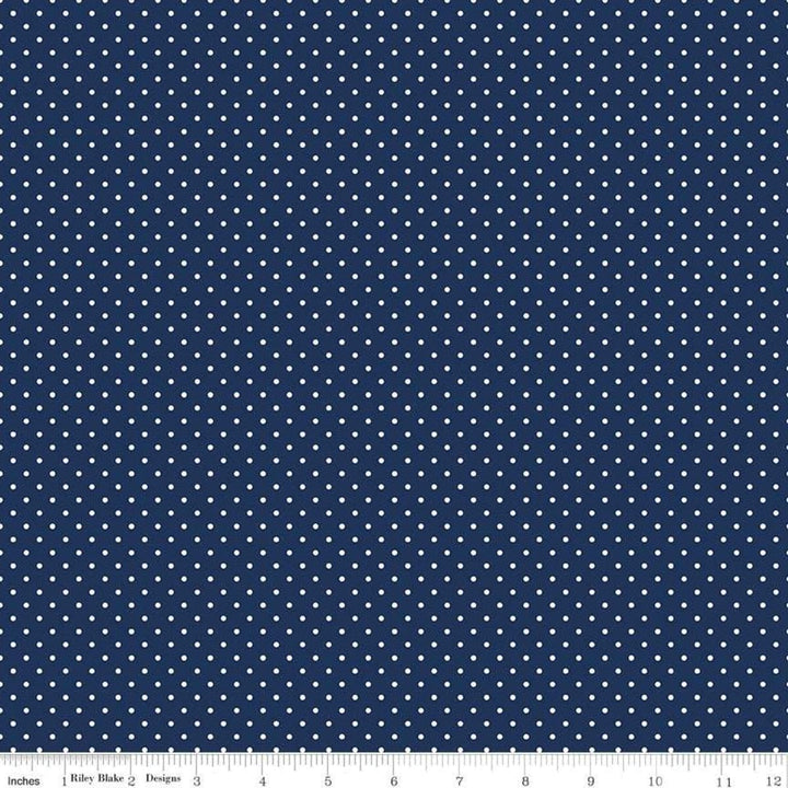 Riley Blake - Swiss Dot - Navy Riley Blake 