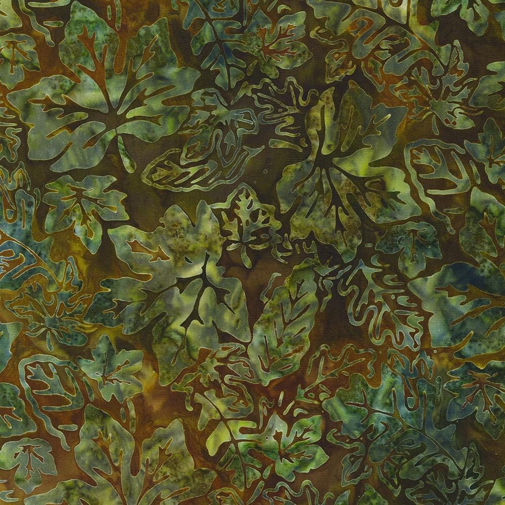 Artisan Batiks: Auburn - Leaf Mix Jungle AMD-22032-48