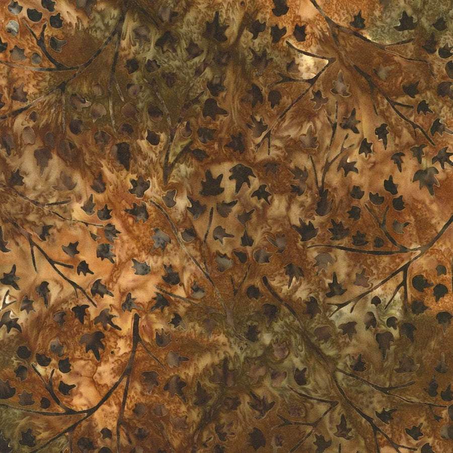 Artisan Batiks: Auburn - Tiny Leaves Russet AMD-22035-180