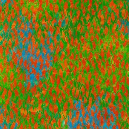 Artisan Batiks: Summer Zest - Hanging Leaves Poppy Robert Kaufman Fabrics 