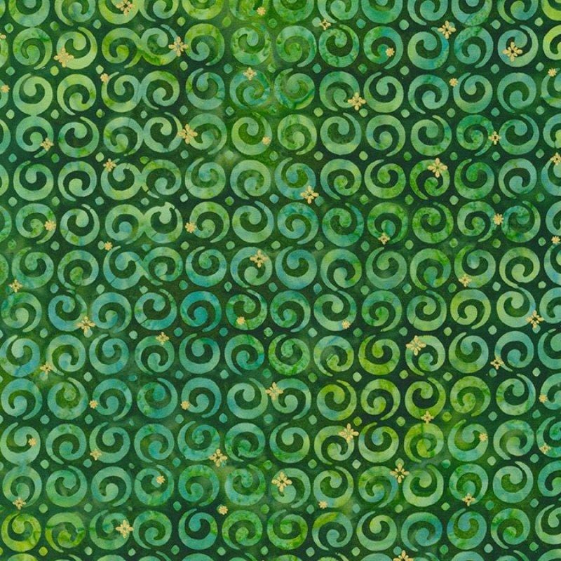 Artisan Batiks: Winter Sparkle - Evergreen Robert Kaufman Fabrics 