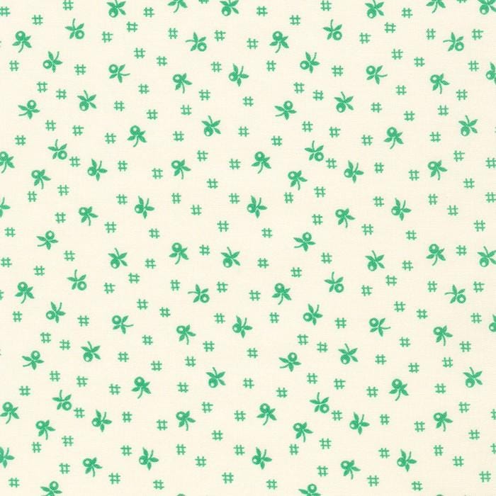 Flowerhouse: Sunnyside Farm - Berry Hashtag Aloe Robert Kaufman Fabrics 