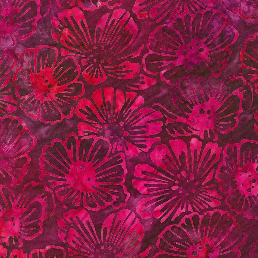 Robert Kaufman - Artisan Batiks: Sunrise Blossoms - Large Flowers Fig Robert Kaufman Fabrics 