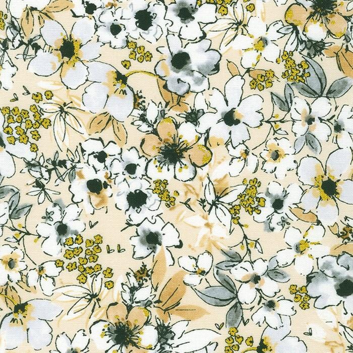 Robert Kaufman - Rosette - Packed Blooms Natural Robert Kaufman Fabrics 