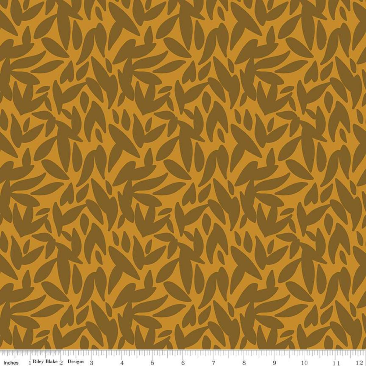 Sonnet Dusk - Leaves - Butterscotch Riley Blake 