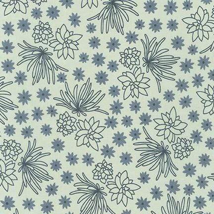 Sunroom - Floral Collage - Desert Green Robert Kaufman Fabrics 