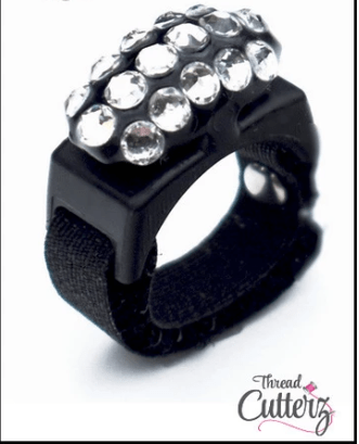 Thread Cutterz Ring Bedazzled - Black w/3 Rows Thread Cutterz 